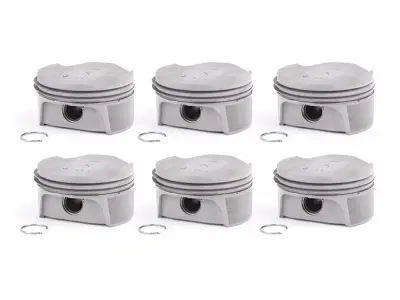 Engine pistons, SET OF 6. Porsche 987 Boxster / Cayman - MAHLE 96.00 Ø - M 97.21 / M 97.22 - 98710305114, 98710305113, 503 PI 00108 000, 503 PI 00108 002 - 503 PI 00108 000
