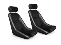 Nürburgring Bucket Seats, Black /  Corduroy, SET OF 2. Porsche 356 / 911 / 912 / 964 1950–94