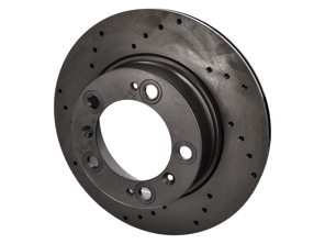 Drilled brake disc rotor Rear. Porsche 986 Boxster (OE Part No 98635240104) - 98635240104, 24012001761, 09D58011, 92088900, 460152420, P2013V - DDF2023C, DF6338