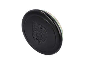 Wheel cap 'Fuchs' Black metal embossed crest For Porsche - 91136103228, 911 361 032 28