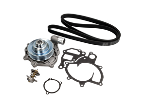Water Pump, belt and thermostat kit . Porsche 996 Turbo / 996 GT3 - 99610601175, 99610601172, 99610601173, 99610601174, 99610601177, 99610601176