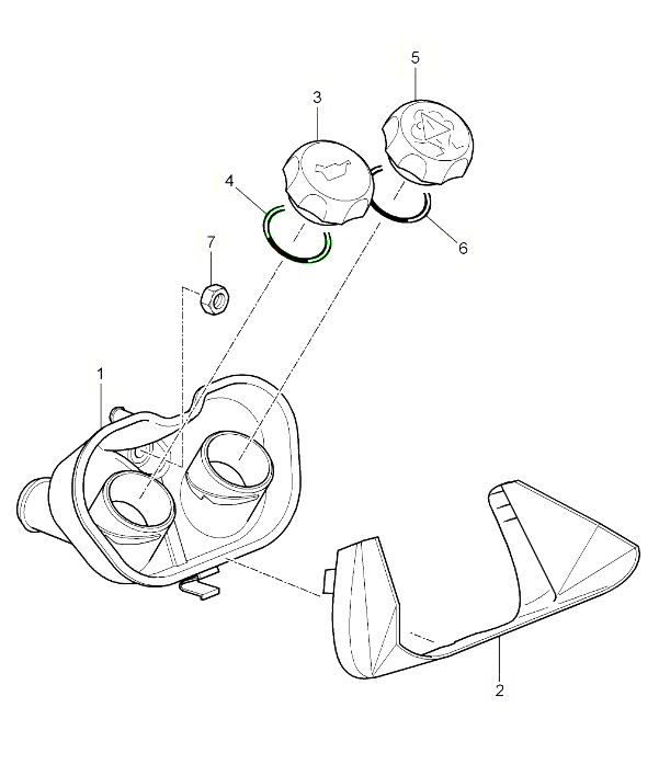 Original Porsche 98710733600 Oil filler cap seal for Porsche 987