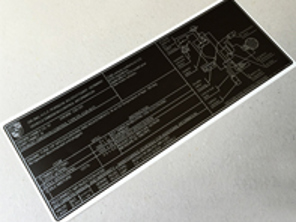 Emission sticker for engine lid. Porsche 911 (1979) USA (CAL) - 93000651304