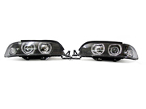 Headlamp Black with Angel Rings and Projector BMW 5 SERIES E39 1995-00 - 1223580, 0001223580