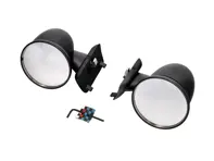 Aluminium bullet mirror - Flag mount, in Satin Black. Porsche 911 1975-1988 - 91173101310, 91173101410, 96473190101, 96473190100, 90173111100 - BulletDriveBlack_FLAG, BulletPairBlack_FLAG