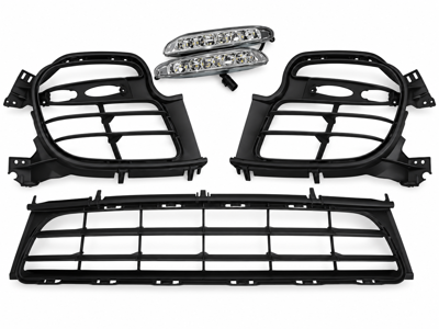 Front Bumper Inserts and Lights for 997505997028 GT2 lOOK