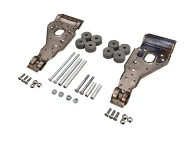 Exhaust support brackets in Titanium (with accessories) for Porsche 996 / 997 - 99611122702, 99611122802, 99611122703, 99611122803, 99611122700, 99611122701, 99611122800, 99611122801, 99611123702, 99611123802, 99611123703, 99611123803, 99611123704, 99611123804, 99711122930, 99611123000, 90037810501, 90037818301, 99611123100, 90038000501