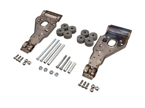 Exhaust support brackets in Titanium (with accessories) for Porsche 996 / 997 - 99611122702, 99611122802, 99611122703, 99611122803, 99611122700, 99611122701, 99611122800, 99611122801, 99611123702, 99611123802, 99611123703, 99611123803, 99611123704, 99611123804, 99711122930, 99611123000, 90037810501, 90037818301, 99611123100, 90038000501