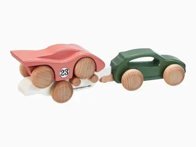 Wooden Toy Car - Macan With 917 Trailer - WAP0407000PHZA, WAP0406240SHAT, WAP0406210RCAY, WAP0406200PTHA, WAP0406100PTHA, WAP0400150NLRT, WAP0400100NRTR, WAP0400020L0EF