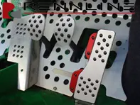 Rennline Aluminium 4 Piece Pedal Set  Rubber Grip. Porsche 911/912/930 - P70.60.98, P706098