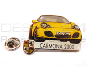 Pin Badge 'Porsche 996 Turbo - CARMONA 2000' Yellow