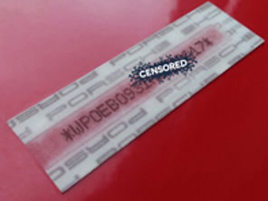 VIN Stickers, US Market only. Porsche 911 / 928 / 924 / 944 - 91170111251 - CB.911.701.112.51, CB91170111251