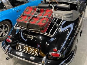 Leather strap set for luggage rack. Porsche 356 / 356A / 356B / 356C - 64480195302 - 1601650110, 1601650210