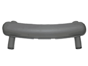 Exhaust Muffler / Silencer Rear box Racing. Porsche 911 1965-73 2 IN / 2 OUT 70mm outlet - RACING only - 92.212, 92212, 1620607000, 91111102500, 91111102505 - 92.212, 1620607000