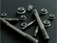 Engine case hardware set, titanium. Porsche 911 / 964 / 993