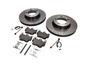 FRONT Brake Pads and Brake Disc Package. Porsche 987 Boxster S / Cayman S - 99635140501, 99635140601, 99735193906