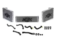 Aluminium radiator for water coolant fluid & hoses SET OF 3. Porsche 991 turbo - 99110614101, 99610614201, 99110613801, 99110613802 - 7069, 7070, 7068