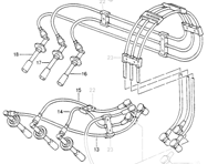 Ignition HT Lead Cable. Porsche 965 3.3L Turbo - 96560206008, 96560206009, 96560206010, 96560206011, 96560206012, 96560206013