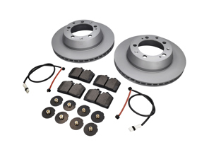Rear Brake pads and brake disc package Porsche 928 S4 / GT / GTS 1989-95 Zimmermann - 95135204101, 95135204103, 96435193902, 96435193903, 96435193905, 96435209600, 99635208600, 96435209601, 99635208601, 92861236301, 92861236302
