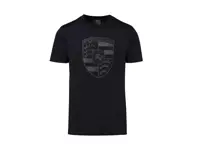 Porsche Crest T-Shirt, Black – Essential Collection - WAP82100S0K, WAP82100M0K, WAP82100L0K, WAP8210XL0K, WAP821