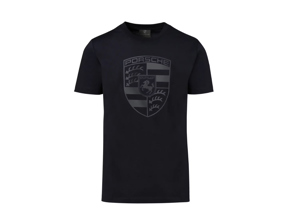 Porsche Crest T-Shirt, Black – Essential Collection - WAP82100S0K, WAP82100M0K, WAP82100L0K, WAP8210XL0K, WAP821