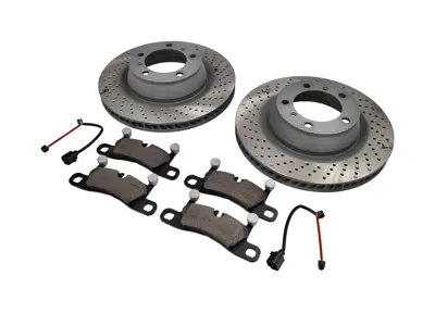 REAR Brake Pads and Brake Disc Package Porsche 991 3.4L - 99135240100, 99135240200, 99135293904, 99135240100SEB, 99135240200SEB, 99160918300, 99135293904BRE, 90026904701, 9A700758500, 97035295900