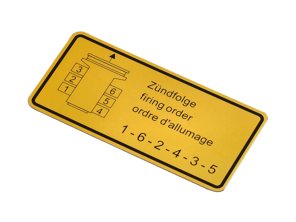 Sticker Firing order. Porsche 911 1969-78 / 930 1975-77 / 914 - 90100650200 - 1601500806