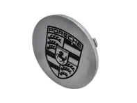 Wheel Cap silver with black crest for Porsche - 9933613030061M