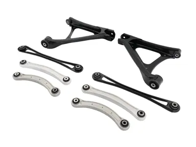 Rear Suspension Control Arm Set. Porsche 955 / 957 Cayenne - 95533104532, 95533104531, 95533104530, 95533104710, 95533104900, 95533105000, 95533101812, 95533101811, 95533101712, 95533101711 - URO-012601, 1150201270, 1150201280, 211712, 211713