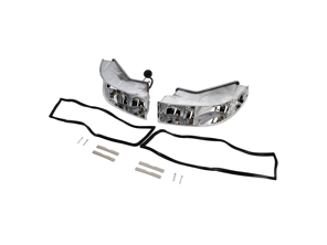 Rear indicator lamps METAL housing chrome reflectors, SET OF 2. Porsche 911 1968-83 - 90163194100, 90163194200
