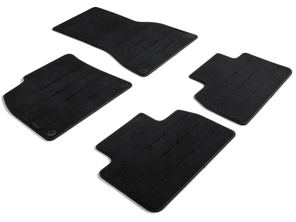 Floor mats with Nubuk surround, Black/Meranti Brown. Porsche 95C (H2) Macan Turbo Electric LHD - Left hand drive - 95C864435AVS0