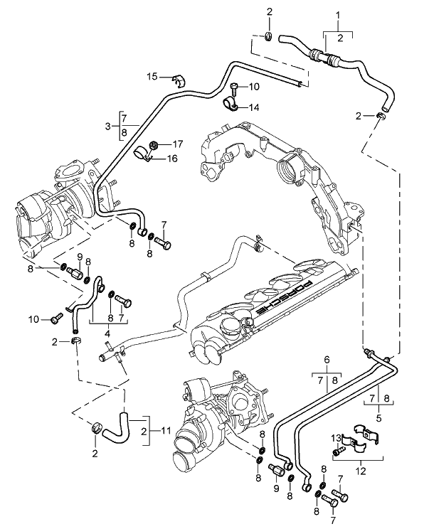 thumbnail image 2 of Evan-Fischer Cooling Hose For Porsche Cayenne 2003-2006 – Alternator Return 2 of 6