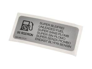 Sticker Super Unleaded Fuel. Porsche 964 Carrera 2 / Carrera 4 - 92800611721