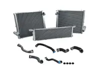Aluminium radiator for water coolant fluid & hoses SET OF 3. Porsche 992.1 / 992.1 turbo - 992121251, 992121251A, 992121252, 992121252A, 992121253A, 992121253B, 992121253C - 7241, 7242, 7243