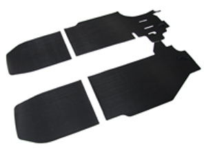 Rubber floor mat set, Black. Porsche 911 65-68 LHD - 90255101120, 90155101223, 90155101220, 90255101120, 90255112120, 90255112220