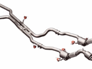 Exhaust Catalytic Converter Bypass Pipes Porsche Cayenne 955