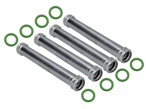 Oil tube and O-ring seal set. Porsche 911 / 964 / 993 (non collapsible ) - 90110735101, 93010704001, 9997071124A
