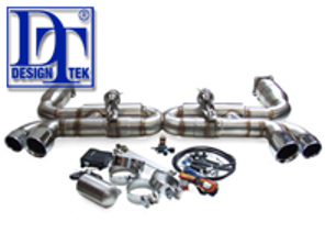 Sport Exhaust VALVETRONIC Porsche 996 Turbo with 200 SPORTS CELL CATS -DesignTek