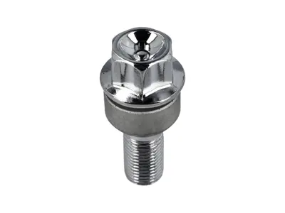 Wheel bolt chrome-plated standard size. Porsche 996 / Boxster / 997 / Cayman / Boxster / 991 / 992 / Macan / Panamera - 99736120301, 99736120302, 9973612031, 19656, 46652, 99636120300, 99636120301, 99636120302, 38919656 - OP-UWB10036-1, S4-7-14-50-30-19, V1415KU30V