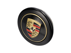 Wheel Cap 'Fuchs' Black with gold crest For Porsche Car