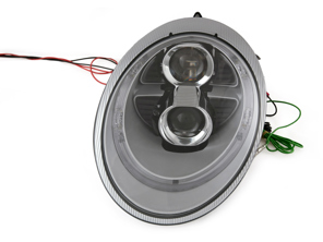 Headlamp dual projector Xenon + Aurora light, Silver. Porsche 997 05-08 RHD - 997631012SR