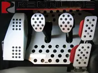 Rennline REV2 4 Piece Pedal Set Rubber Grip. Porsche 911 / 912 / 914 / 930 COUPE Manual - A12.2P6051, A122P6051