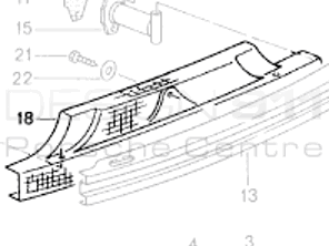 Rear bumper exhaust heatshield. Porsche Boxster 986 1997-02 - 98650547500