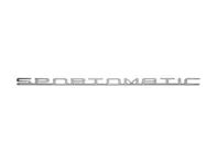 'SPORTOMATIC' badge for engine lid, Silver. Porsche 911 1969-70 - 90155930901