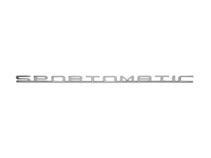 'SPORTOMATIC' badge for engine lid, Silver. Porsche 911 1969-70 - 90155930901