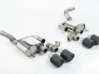 Milltek Sports Exhaust Valved Rear Silencers With Carbon Jet GT-115 Tailpipe Trims. Porsche Macan 95B MK2 GTS And Turbo - 95B253601DY, 95B253600CY, 95B22261MY, 95B253611MY, 95B253600DY, 5B253601EY - SSXPO180