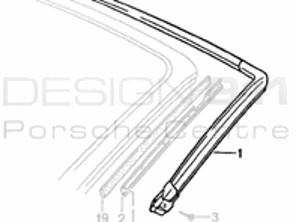 Front Windscreen Seal. Porsche 968 Cabrio - 94155554610