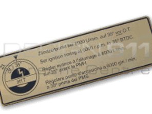 Sticker Engine Timing. Porsche 911 T - 90100650900
