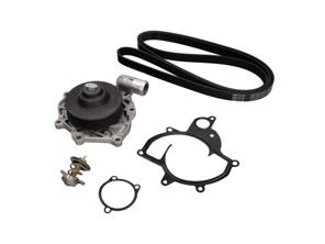 Water pump, belt & thermostat kit. Porsche 997 Turbo / GT2 / GT3 - 99710601170, 99710601171, 99710601172