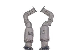 Resonated GPF delete exhaust pipe set. Porsche 718 Boxster Spyder RS - 9GT254351B, 9GT254351C, 9GT254352B, 9GT254352 - 9M9GT254351BR